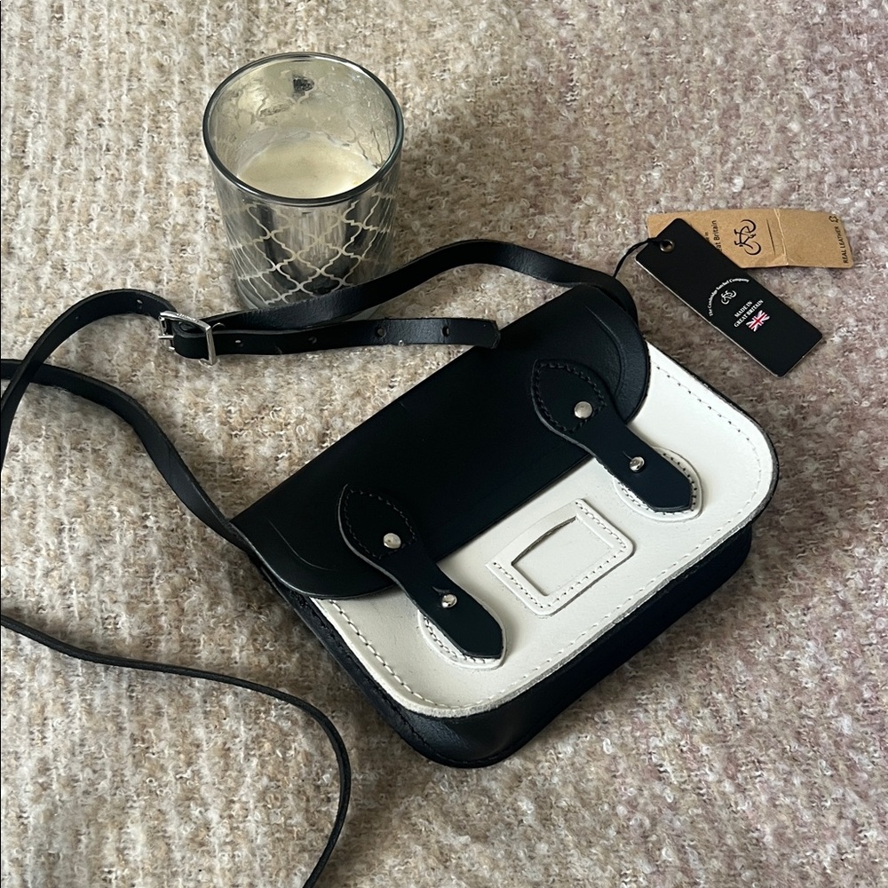 The Cambridge Satchel Company Black and White Crossbody Bag